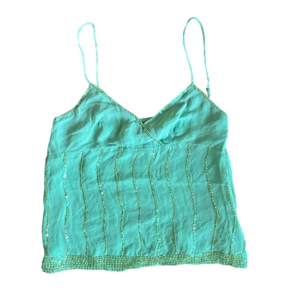 Vintage sequin camisole 100% silk y2k